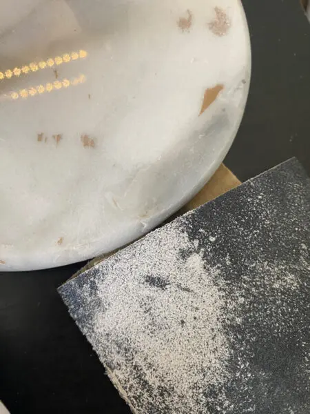 How to repair a marble chip with resin